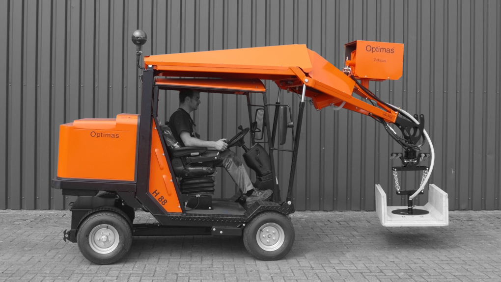 Vacuum device „BE“ on Paver Laying Machine Vacuum device „BE“ on Paver Laying Machine