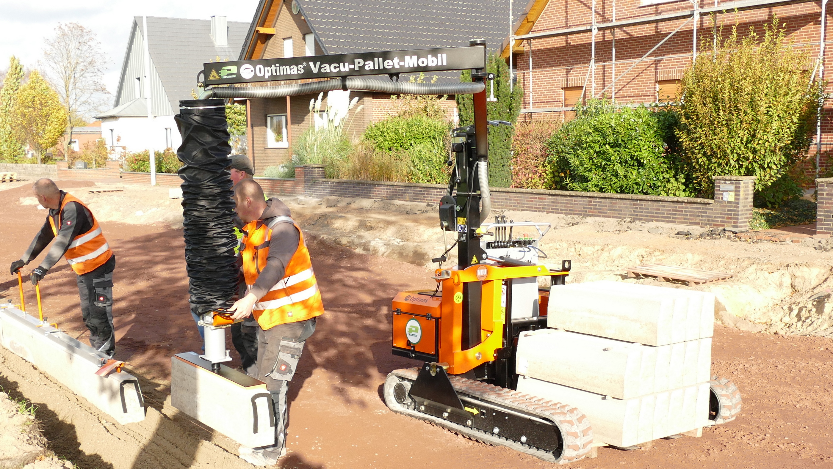 Optimas-Vacu-Pallet-Mobil-E: Bordsteine setzen mit E-Antrieb