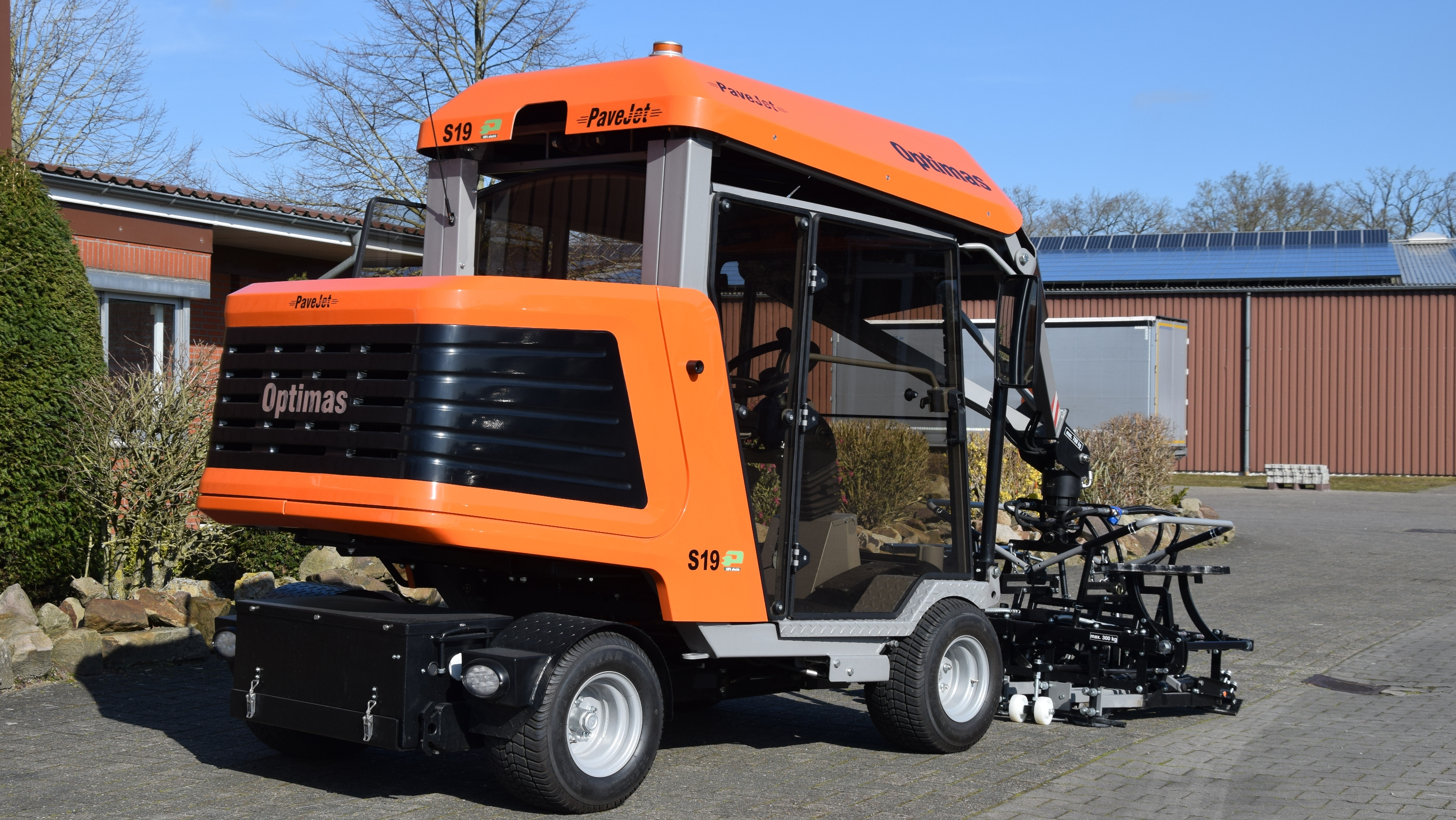 Optimas Machine de pose de pavés S19E PaveJet – Vue arrière