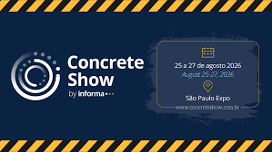 Veranstaltungsdetails der Concrete Show, einschließlich Datum und Ort auf der Sao Paulo Expo, 25.–27. August 2026 – Optimas.